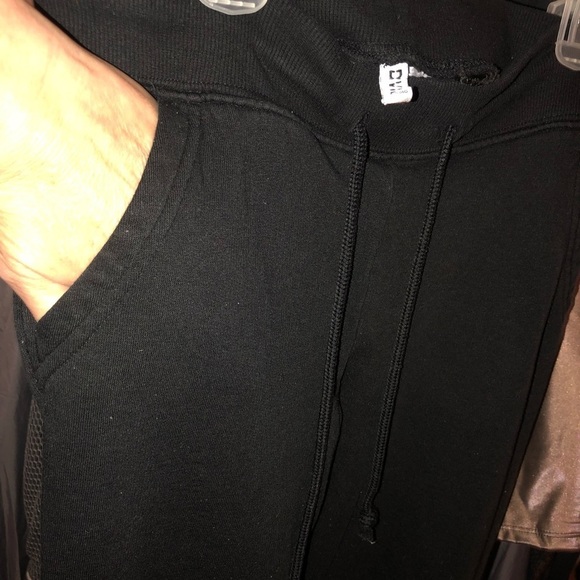 H&M Divided size small pull on tie waist black joggers casual w/ pockets - Picture 9 of 11